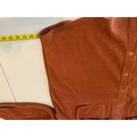 RedHead Mens  Rust Orange Fleece Button-Up Shirt With Pockets 2XL - Picture 8 of 9